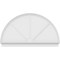 Ekena Millwork Half Round 3 Spoke Architectural Grade PVC Combination Pediment, 74"W x 43-3/4"H x 2-3/4"P PEDPC074X440HRO03 - alternate 2